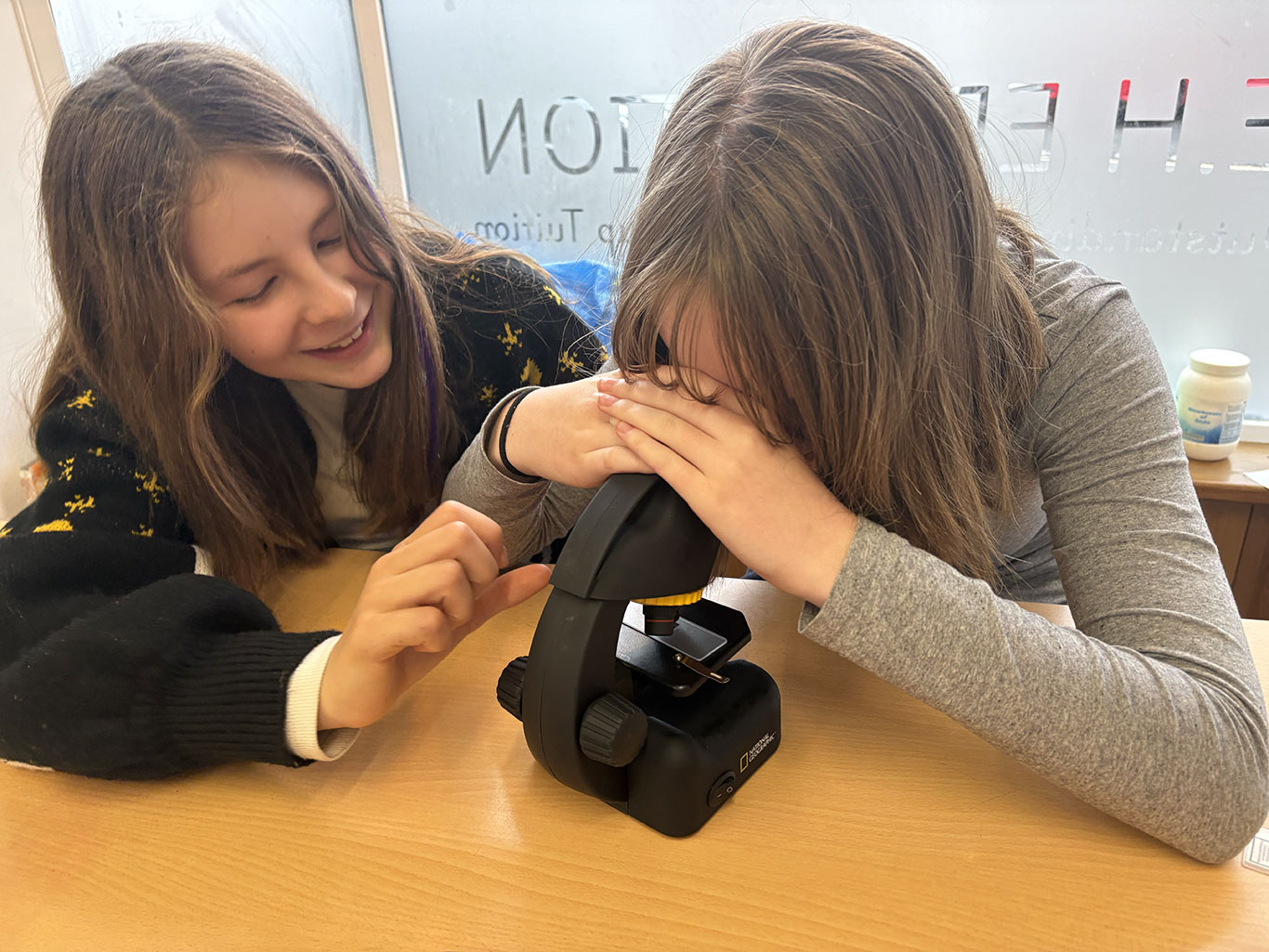 Children working together during a hands-on science activity